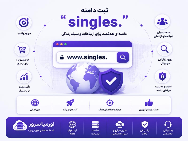 ثبت دامنه singles و معرفی مزایای استفاده از این دامنه برای کسب و کارهای آنلاین